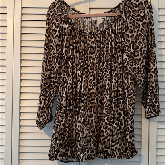 MICHAEL Michael Kors Animal Print Top - Picture 1 of 4